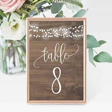 Hadley Designs Rustic Table Numbers for Elegant Events
