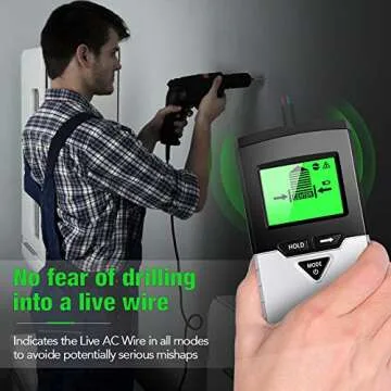 Stud Finder Digital Angle Gauge - 5 in 1 Electronics Wall Scanner Magnetic Wooden Metal Stud Sensor Wall Wood Detector + Mini Level and Bevel Gauge Digital Inclinometer Digital Protractor Saw