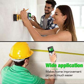 Stud Finder Digital Angle Gauge - 5 in 1 Electronics Wall Scanner Magnetic Wooden Metal Stud Sensor Wall Wood Detector + Mini Level and Bevel Gauge Digital Inclinometer Digital Protractor Saw