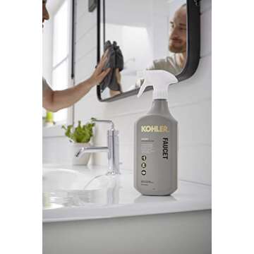 Kohler K-EC23723-NA Faucet Cleaner, Kitchen and Bathroom Cleaner, 28 FL Oz