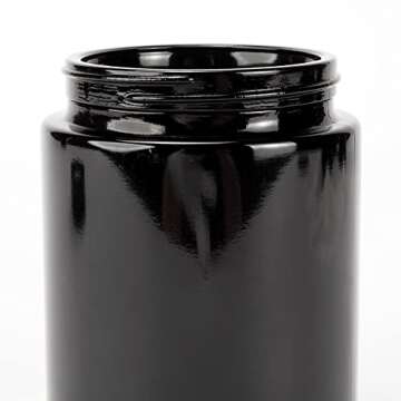 KOSRAE Smell Proof Jar, Airtight Glass Container, UV Protected (250ml, 0.5 Oz)