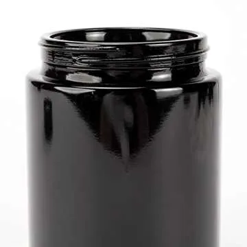 KOSRAE Smell Proof Jar, Airtight Glass Container, UV Protected (250ml, 0.5 Oz)