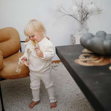 Mushie Silicone Nature Teething Ring Toy for Babies