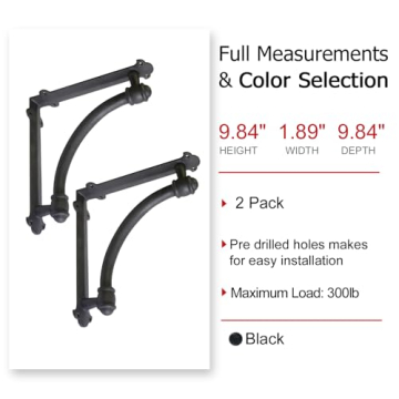 NACH Decorative Shelf Brackets - Sturdy Cast Iron Design