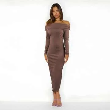 VICIALL Off Shoulder Bodycon Dress for Elegant Style