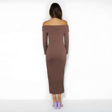 VICIALL Off Shoulder Bodycon Dress for Elegant Style