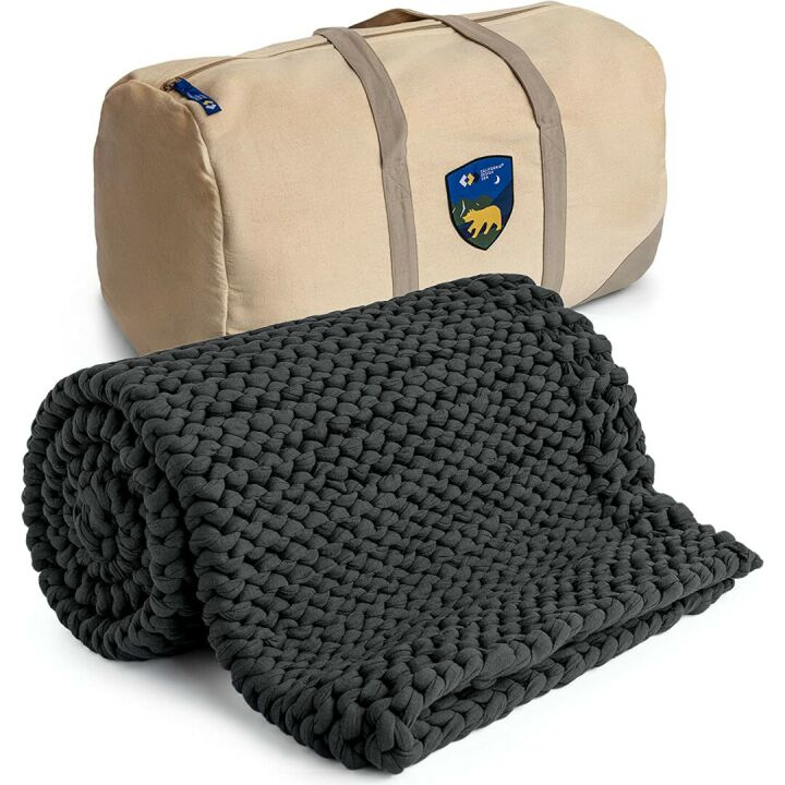 Weighted Blanket 12lbs Cool Cotton for Sleep