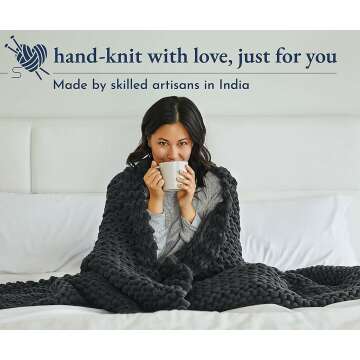 Weighted Blanket 12lbs Cool Cotton for Sleep