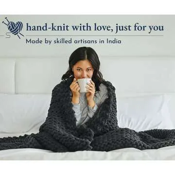 Weighted Blanket 12lbs Cool Cotton for Sleep