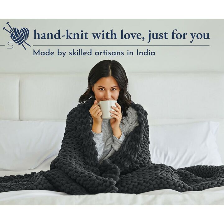 Weighted Blanket 12lbs Cool Cotton for Sleep