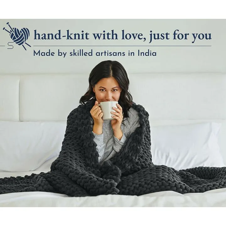 Weighted Blanket 12lbs Cool Cotton for Sleep