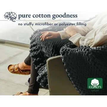 Weighted Blanket 12lbs Cool Cotton for Sleep