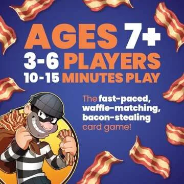 Steal The Bacon Card Game - by Taco Cat Goat Cheese Pizza – Fun Family Games for Kids and Adults – Who Doesn’t Love Bacon? Easy to Learn & Great Gift for Kids Ages 8+