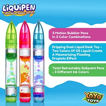 YoYa Liquid Motion Pens - Fidget Fun for All Ages