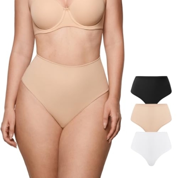 Comfortable and Smooth INLYRIC Women's Inbarely Plus Thong Underwear Pack - 3 Pack