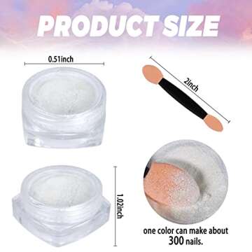 Laza Mermaid Pearl Chrome Nail Powder for Stunning Nail Art