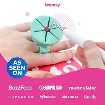 tweexy Craft Vinyl Weeding Scrap Collector Ring | Weeding Tools for Vinyl Heat Transfer, HTV Crafting & Adhesive Paper Sheets Holder | Portable Heat Press Accessories and Supplies (Fairy)