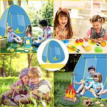 Kids Camping Play Tent Set for Adventurous 3 to 7 Year Olds