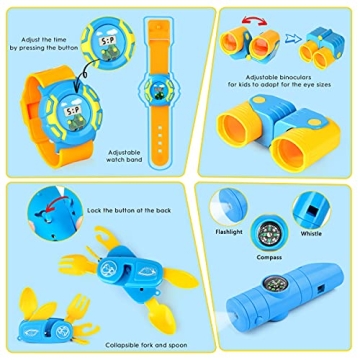 Kids Camping Play Tent Set for Adventurous 3 to 7 Year Olds