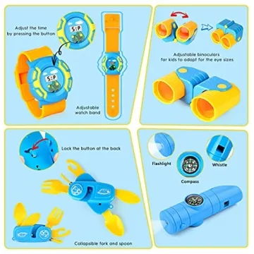 Kids Camping Play Tent Set for Adventurous 3 to 7 Year Olds