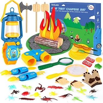 Kids Camping Play Tent Set for Adventurous 3 to 7 Year Olds