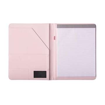 Deluxe Organizer Padded Padfolio, Portfolio Business Document Case with Ruled Letter-Size Perforated...