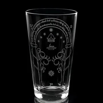 GATE OF MORIA Engraved Pint Glass - Tolkien Inspired Gift