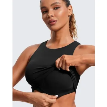 CRZ YOGA Butterluxe Racerback High Neck Sports Bra Ultra Soft