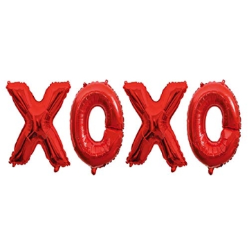 Soochat XOXO Balloons | Valentine Letters Mylar Foil Balloons - Bachelorette Parties Wedding Bridal ...