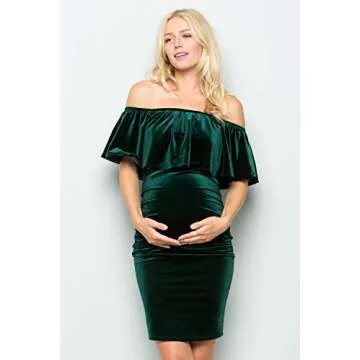 My Bump Velvet Dress - Premium Maternity Bodycon Style