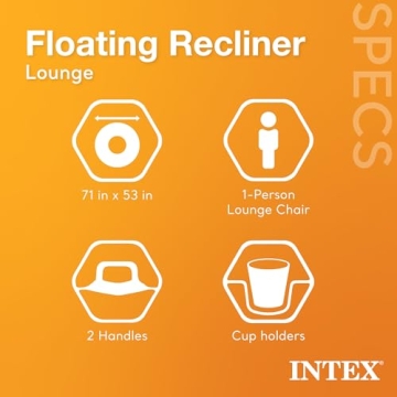Intex Inflatable Lounge Chair with Cup Holders