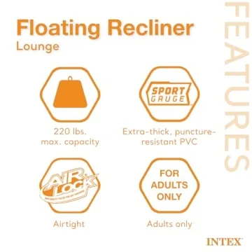 Intex Inflatable Lounge Chair with Cup Holders