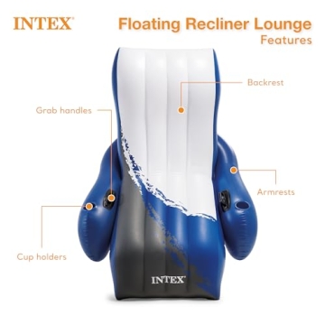 Intex Inflatable Lounge Chair with Cup Holders