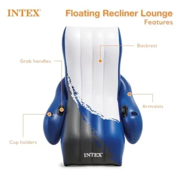 Intex Inflatable Lounge Chair with Cup Holders
