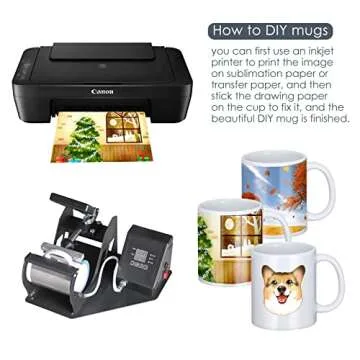 DANALLAN Sublimation Mugs | Set of 12 White Ceramic Cups