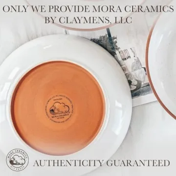 Mora Ceramic Large Pasta Bowls Set of 4 - Durable & Safe