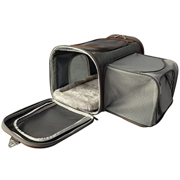 Mr. Peanut's Expandable Airline Approved Soft Sided Pet Carrier 18Lx10.5