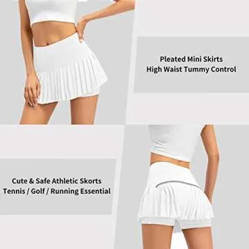Raroauf Women's Stylish Tennis Skirt with Shorts