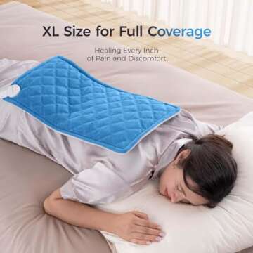 OCOOPA Electric Heating Pad, FSA HSA Eligible, Ultra Soft& Comfortable Plush, Heat Therapy for Neck and Shoulder, Cramps, XL 12"x24", Up to 6-Hour Auto-Timer, Thoughtful Christmas Gifts Men Dad
