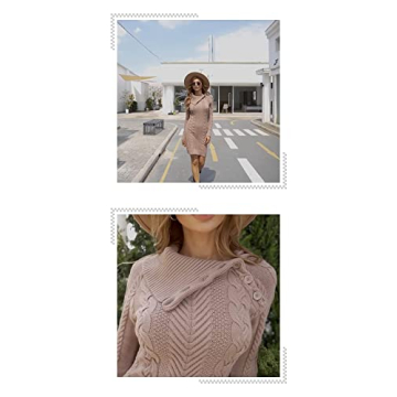 Buy BLENCOT Women’s Asymmetric Neck Sweater Dress