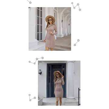 Buy BLENCOT Women’s Asymmetric Neck Sweater Dress