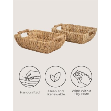 StorageWorks Hand-Woven Storage Baskets Set for Home