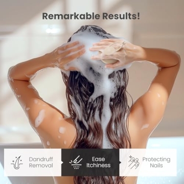 AIMIKE Scalp Massager Brush - Soft Silicone Scalp Scrubber