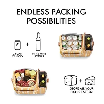 Fit + Fresh Large Cooler Bag for Travel and Picnics