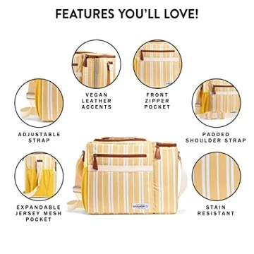 Fit + Fresh Large Cooler Bag for Travel and Picnics