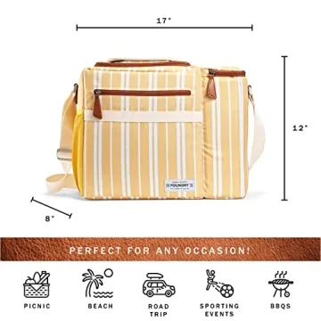 Fit + Fresh Large Cooler Bag for Travel and Picnics