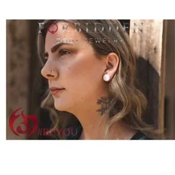 Forbidden Body Jewelry Set of 9/16 Inch White Acrylic Ear Gauges, 14mm Solid Double Flared Saddle Plug Earrings