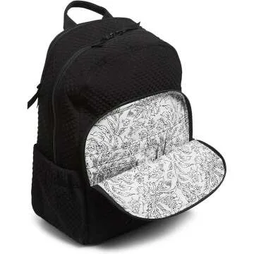 Vera Bradley Classic Black Microfiber Campus Backpack