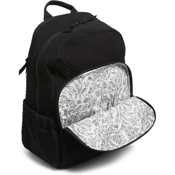 Vera Bradley Classic Black Microfiber Campus Backpack