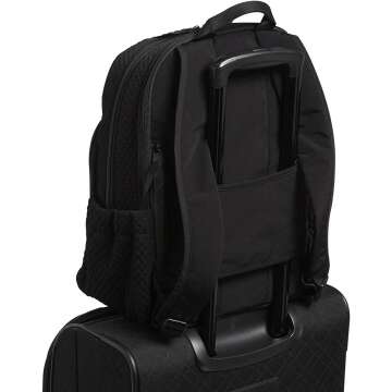 Vera Bradley Classic Black Microfiber Campus Backpack